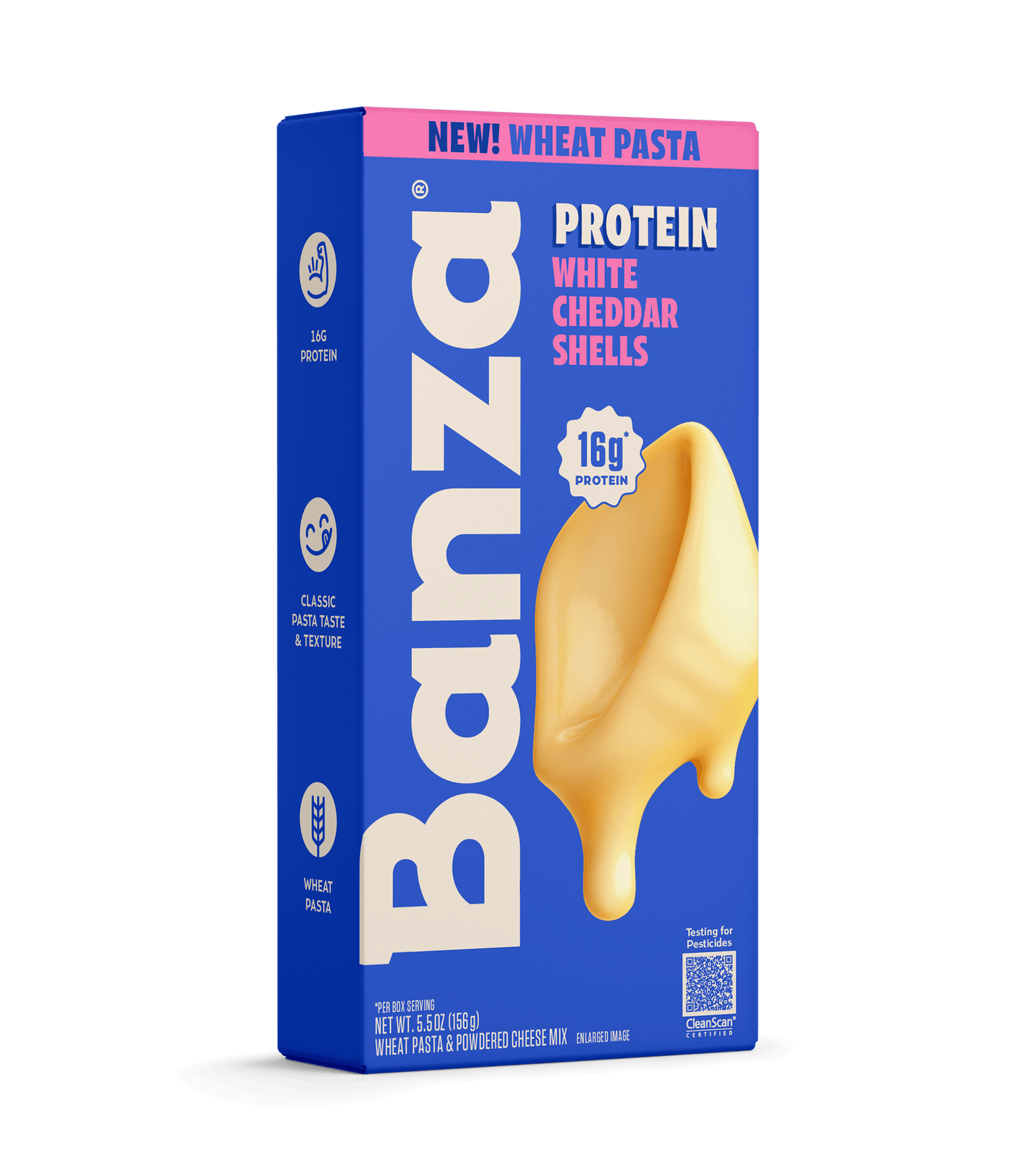 Wheat Protein Mac and Cheese Shells – White Cheddar (12-Pack)
