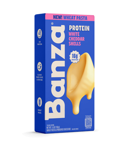Wheat Protein Mac and Cheese Shells – White Cheddar (12-Pack)