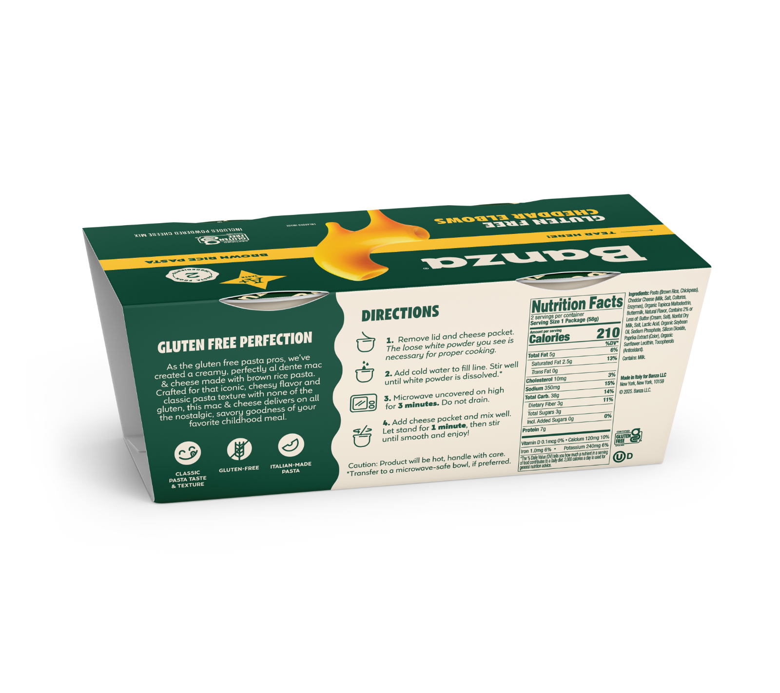 Brown Rice Microwavable Cheddar Elbows
