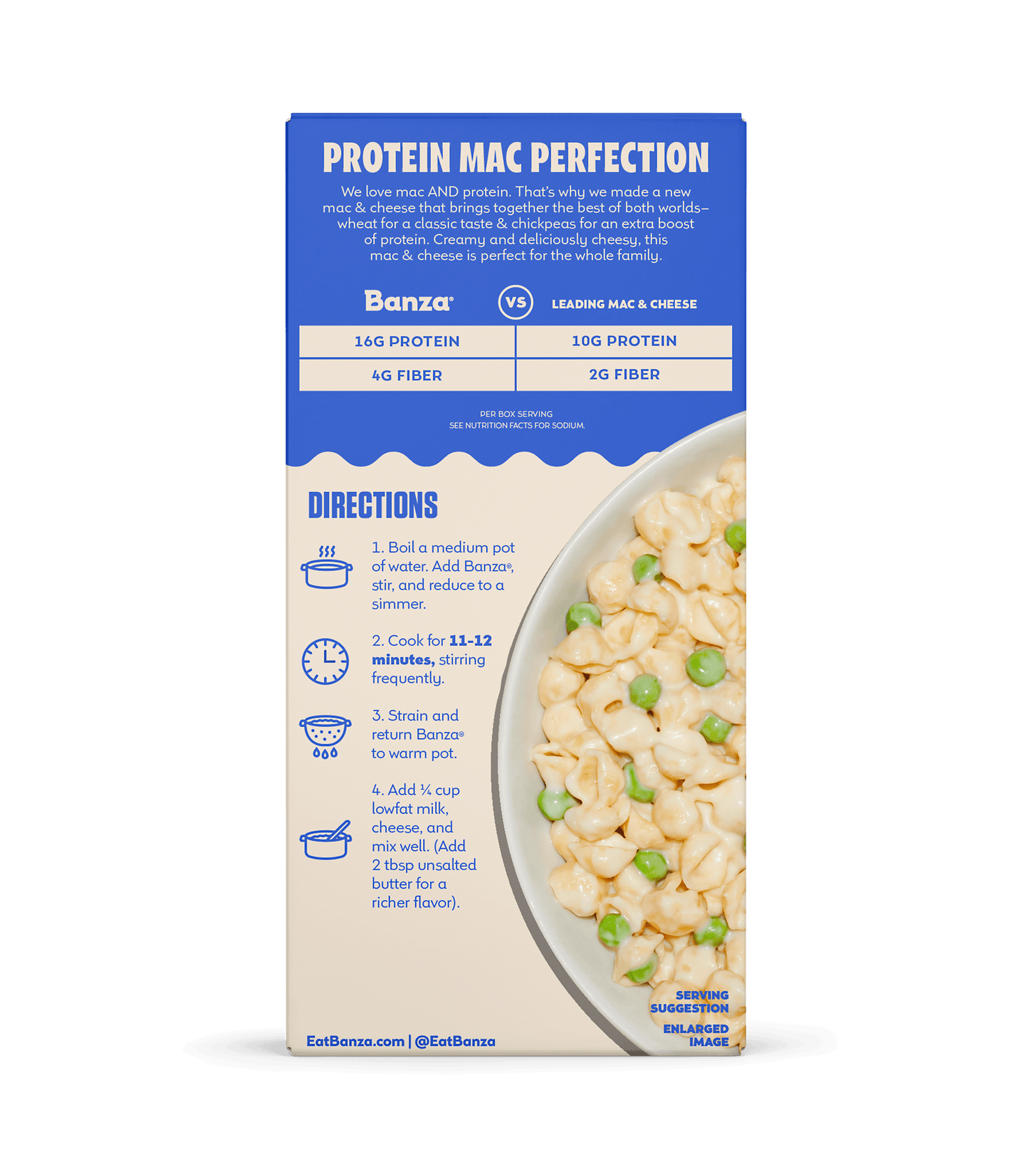 Wheat Protein Mac and Cheese Shells – White Cheddar (12-Pack)