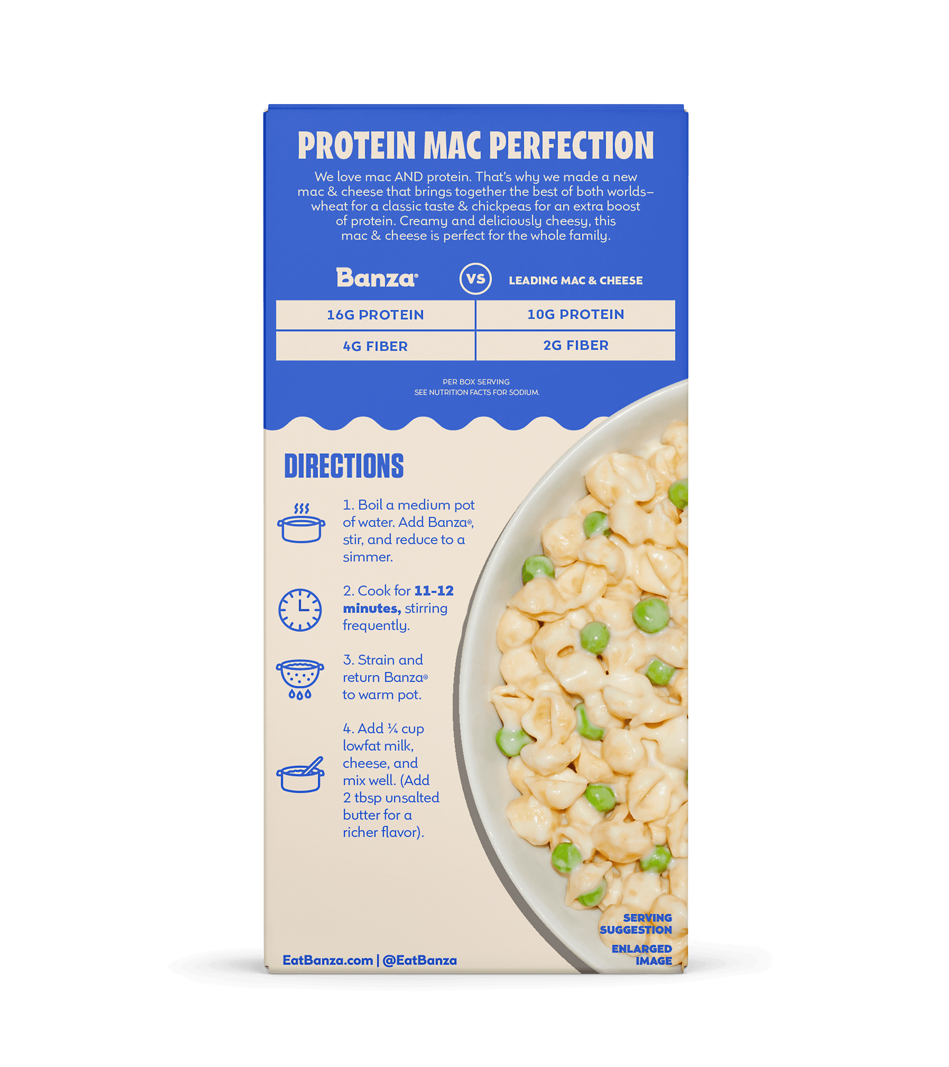 Wheat Protein Mac and Cheese Shells – White Cheddar (12-Pack)