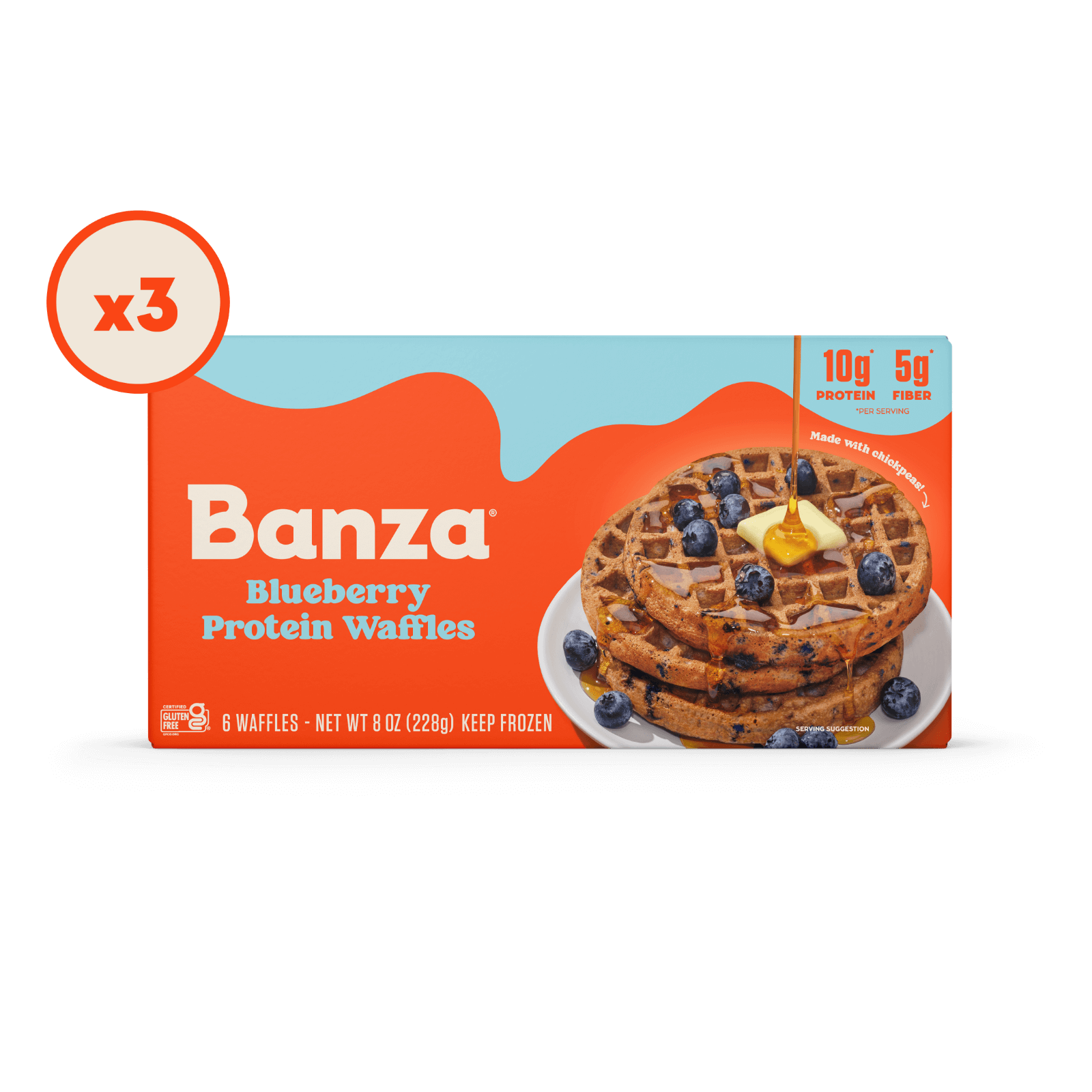 Blueberry Protein Waffles